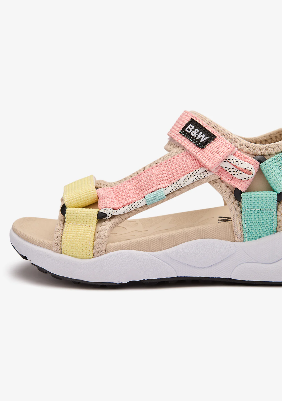 Multi Pastel Strip Sandals - Image 4