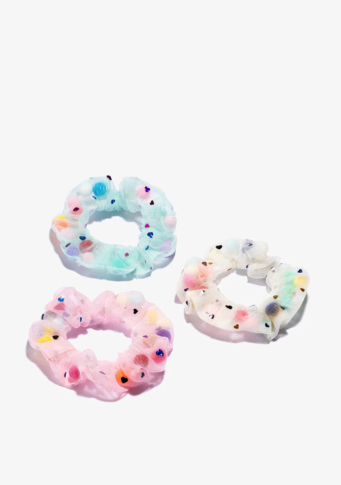 Multicolour Hair Scrunchies Three Pack