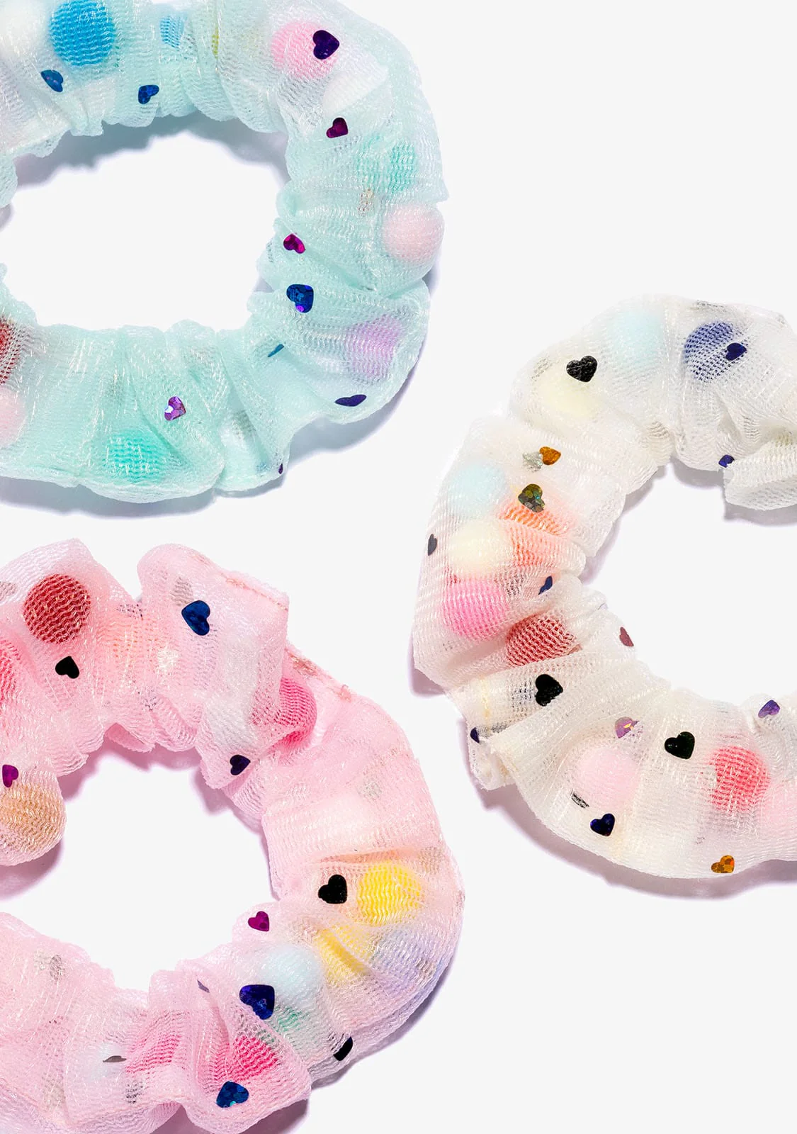 Multicolour Hair Scrunchies Three Pack - Image 2
