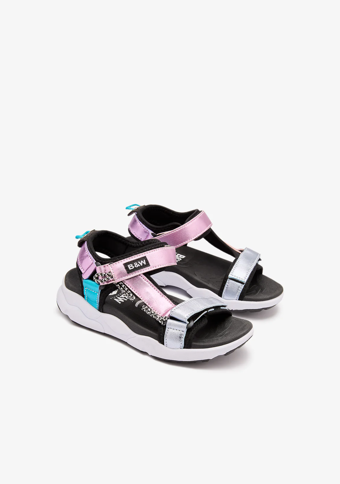 Multi Shine Strip Sandals - Image 2