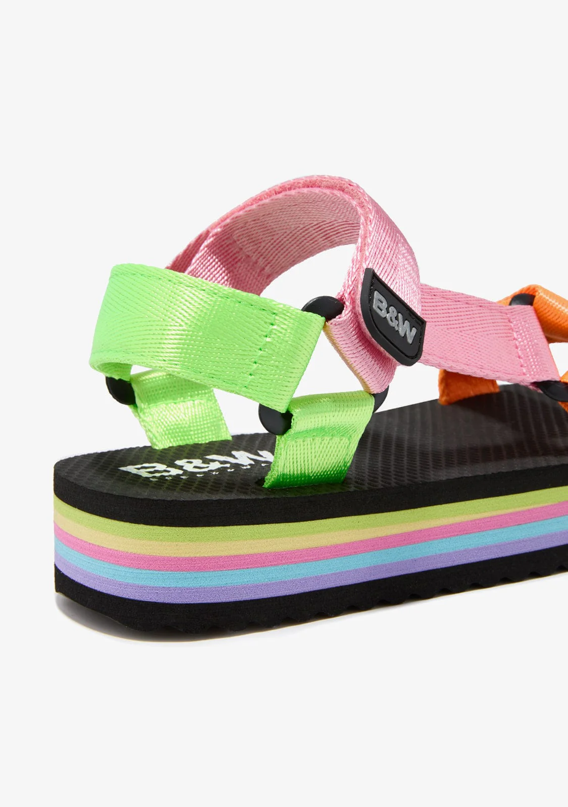 Multicolour Platform Sandals B&W - Image 3