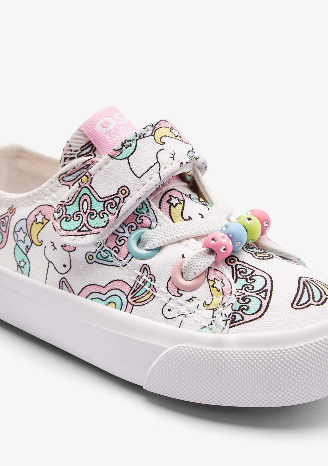 Multicolour Unicorn Print Canvas Sneakers - Image 3