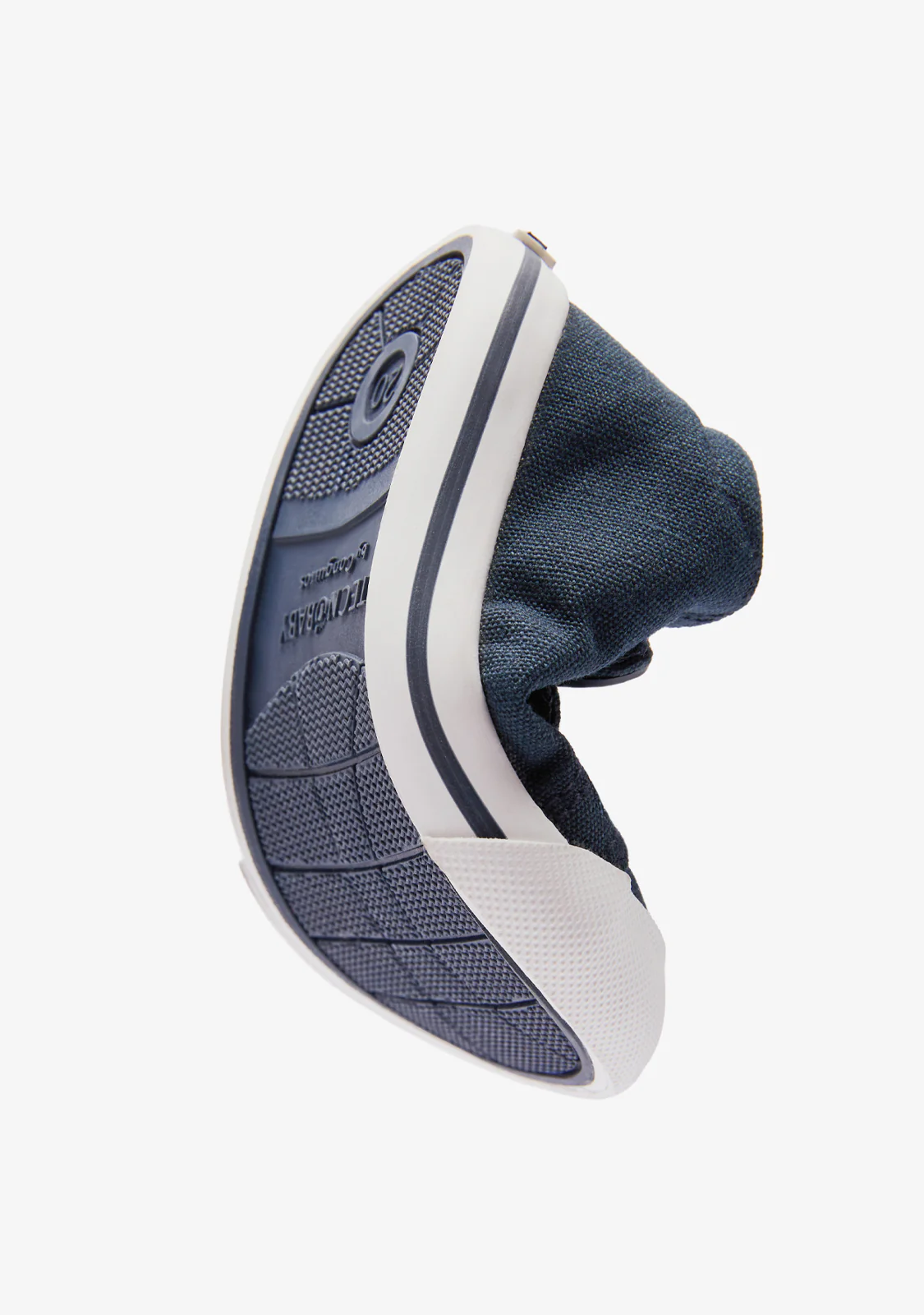 Baby Barefoot Sneakers Navy Blue Canvas - Image 3