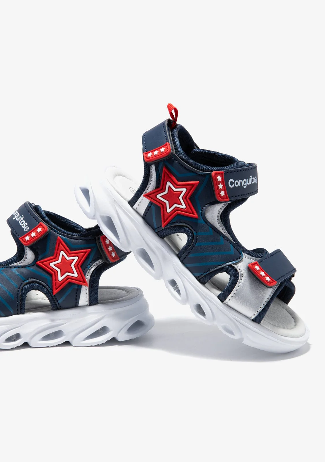 Navy With Lights Sport Sandals - Image 5