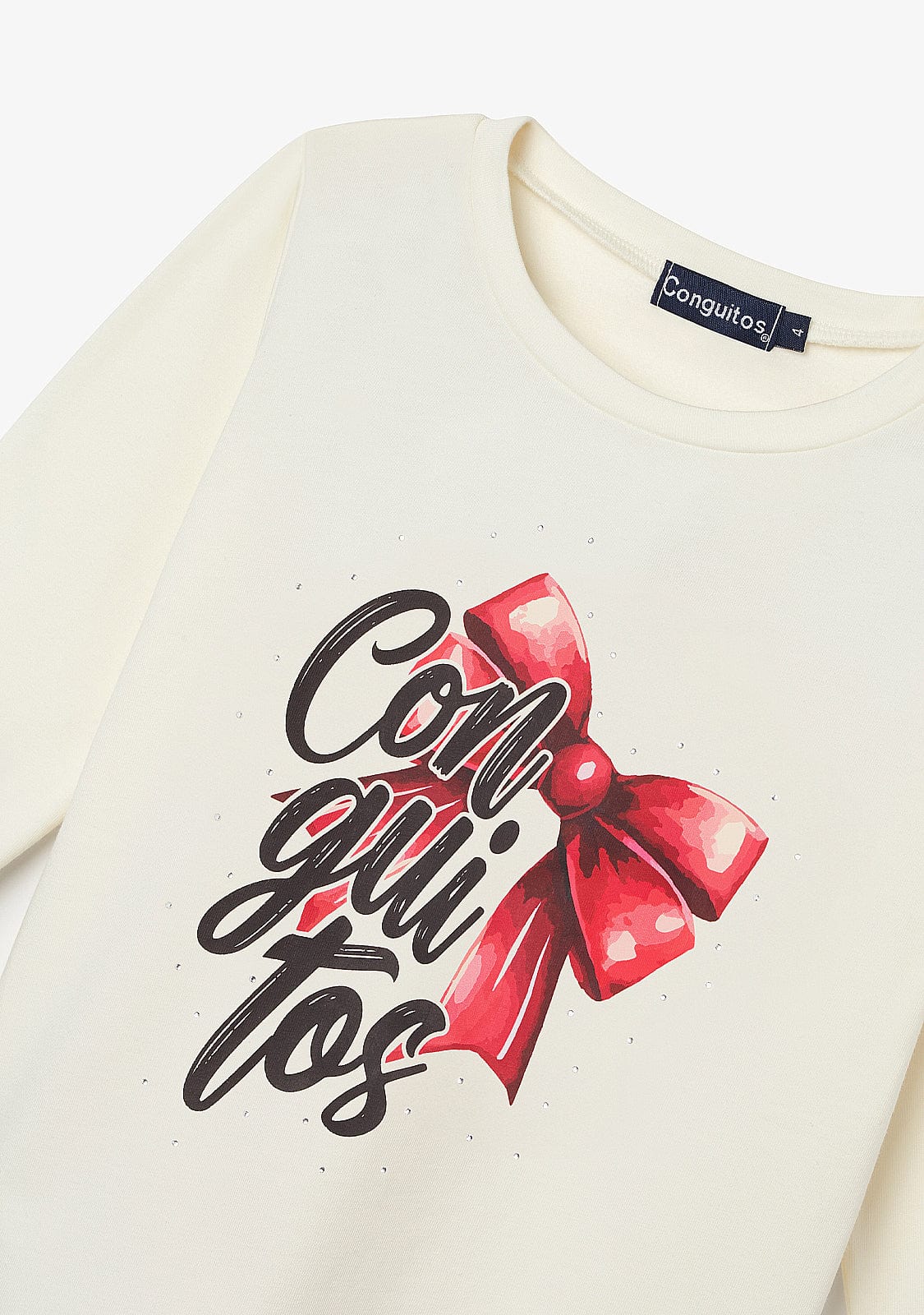 Off White Bow T-Shirt - Image 3
