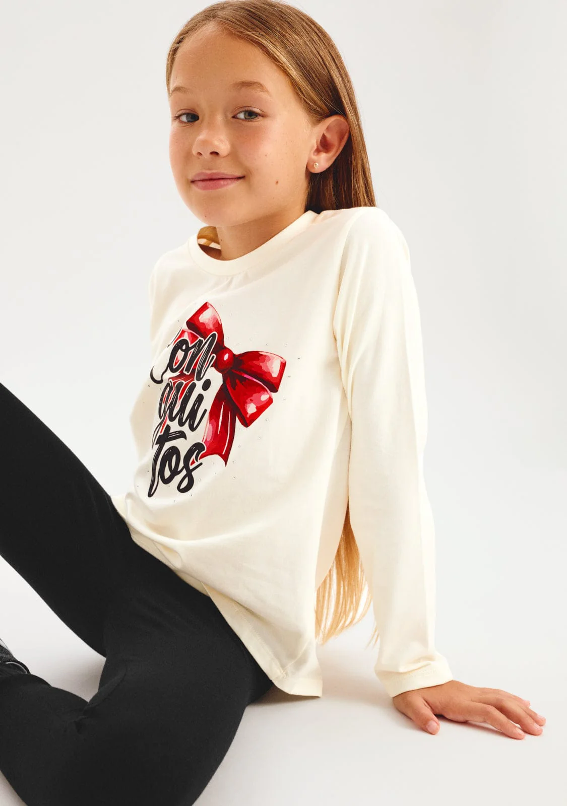 Off White Bow T-Shirt - Image 4