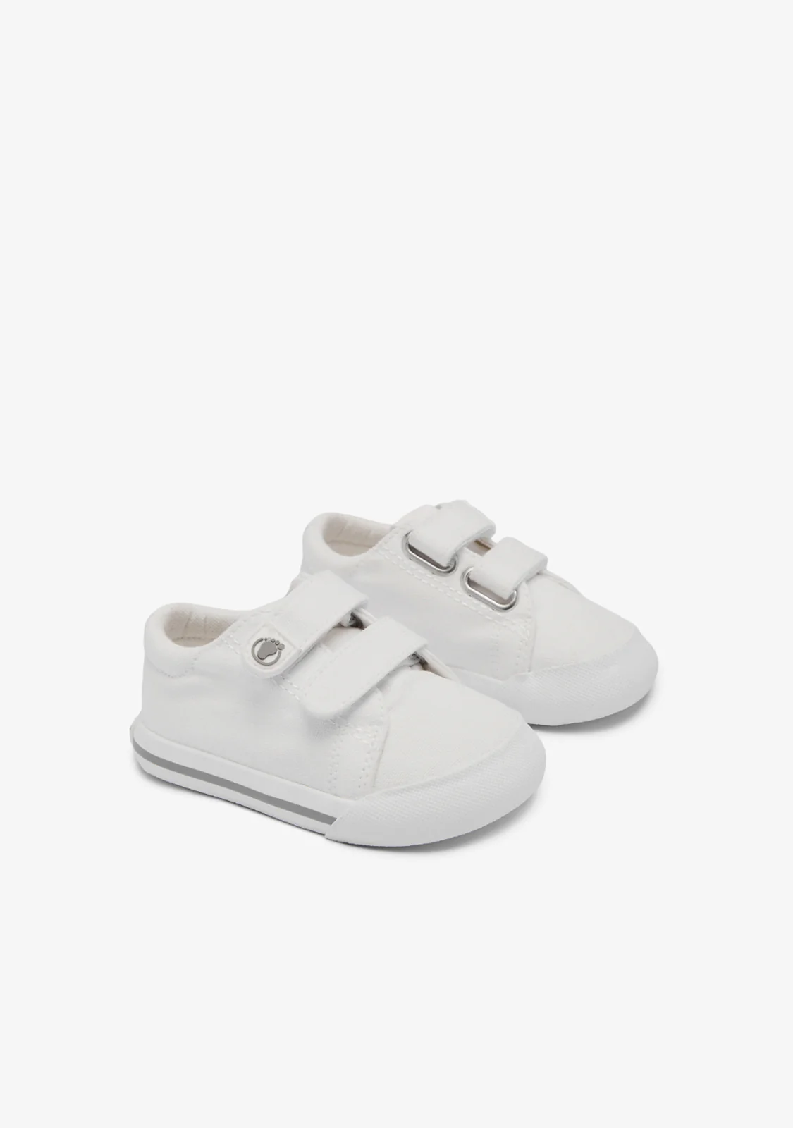 Off White Canvas Barefoot Sneakers - Image 2