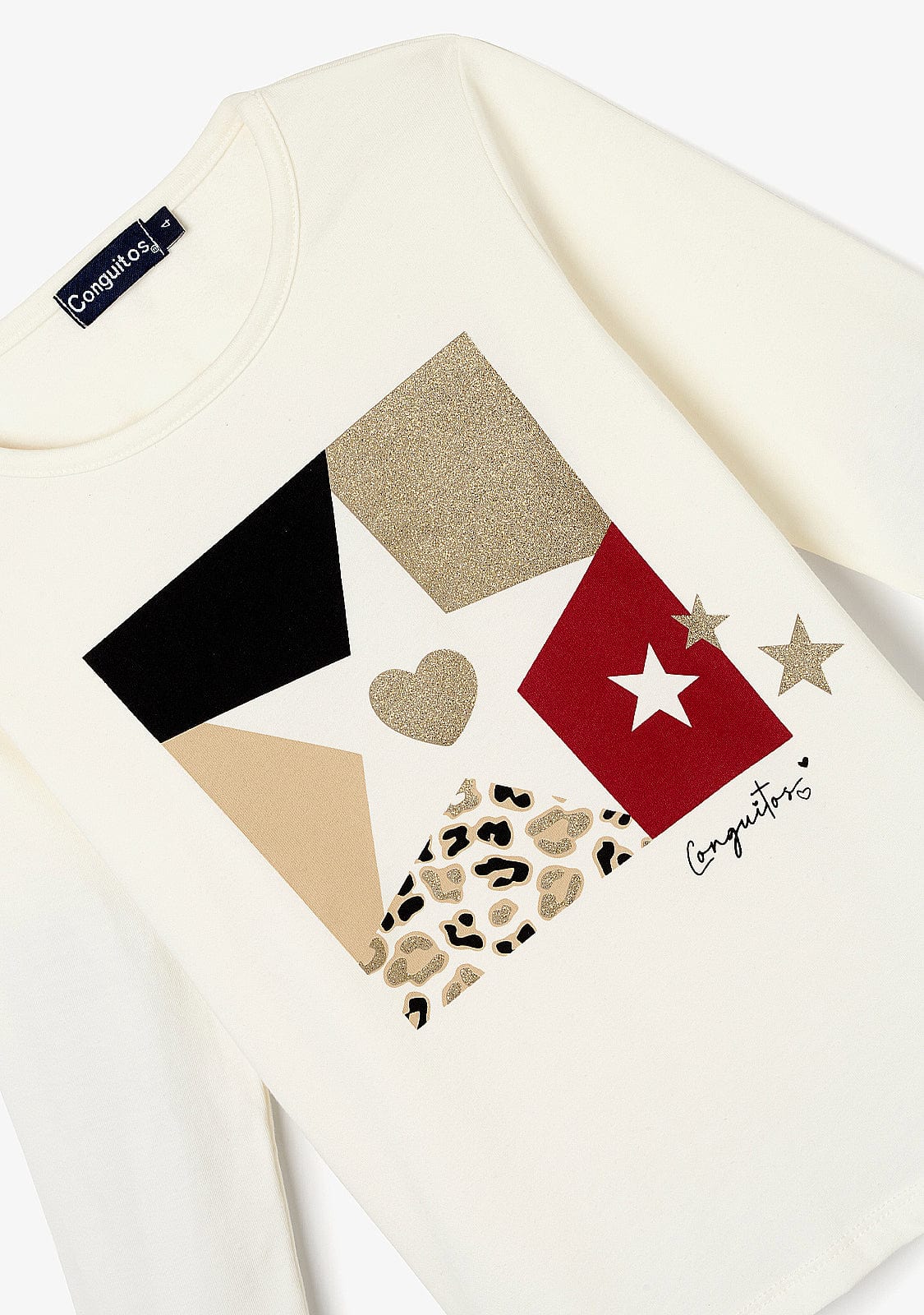 Off White Star Patchwork T-Shirt - Image 3