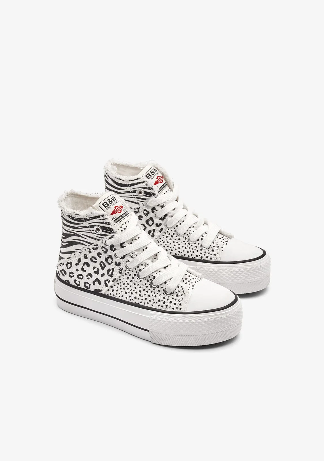 Patchwork Animal High Sneakers - Image 2