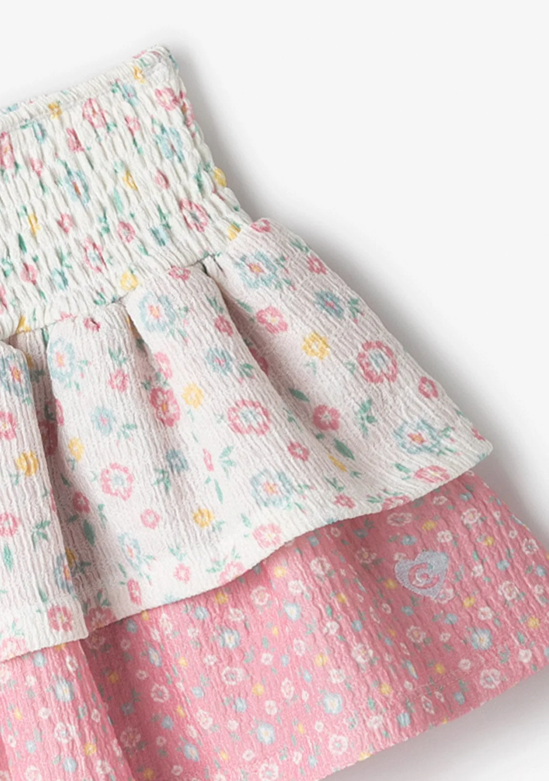 Patchwork Flowers Ruffles Skirt - Image 3