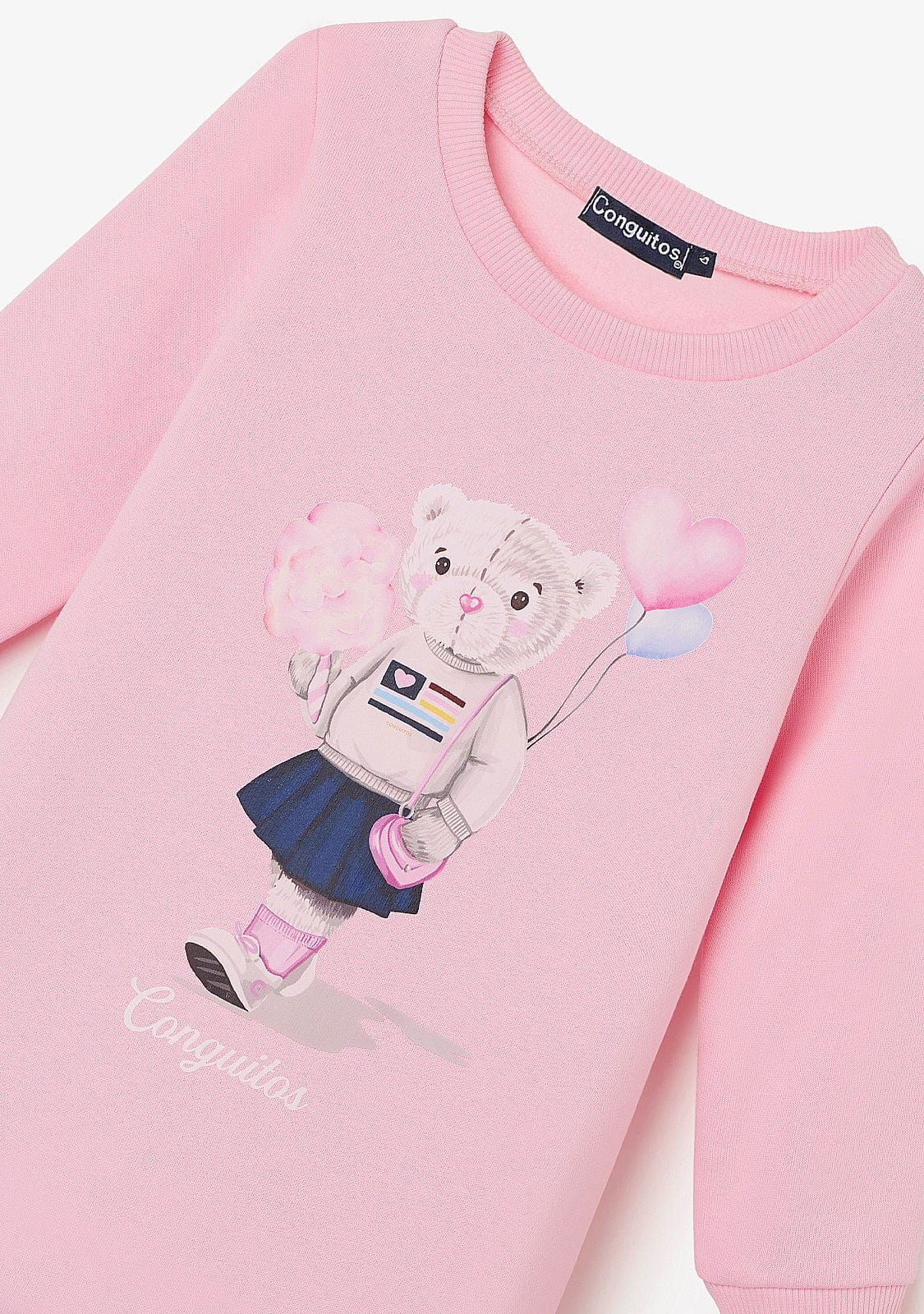 Pink Bear Sweatshirt Dress - Image 3