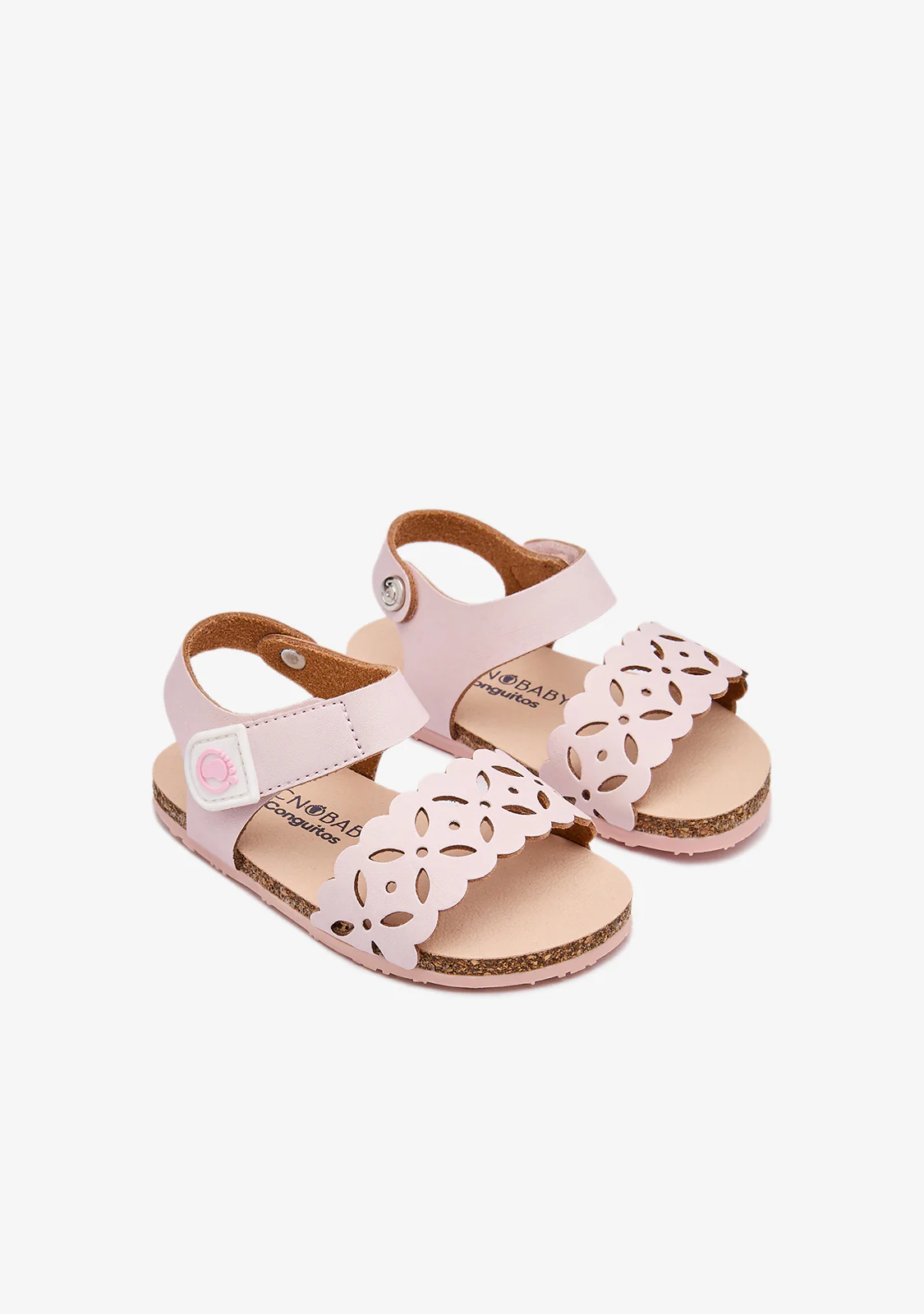 Pink Flower Cut Out Barefoot Sandals - Image 2