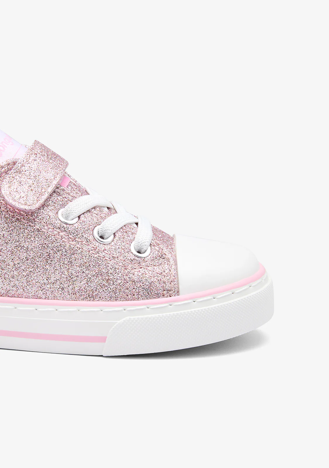Pink Glitter Canvas Sneakers - Image 3