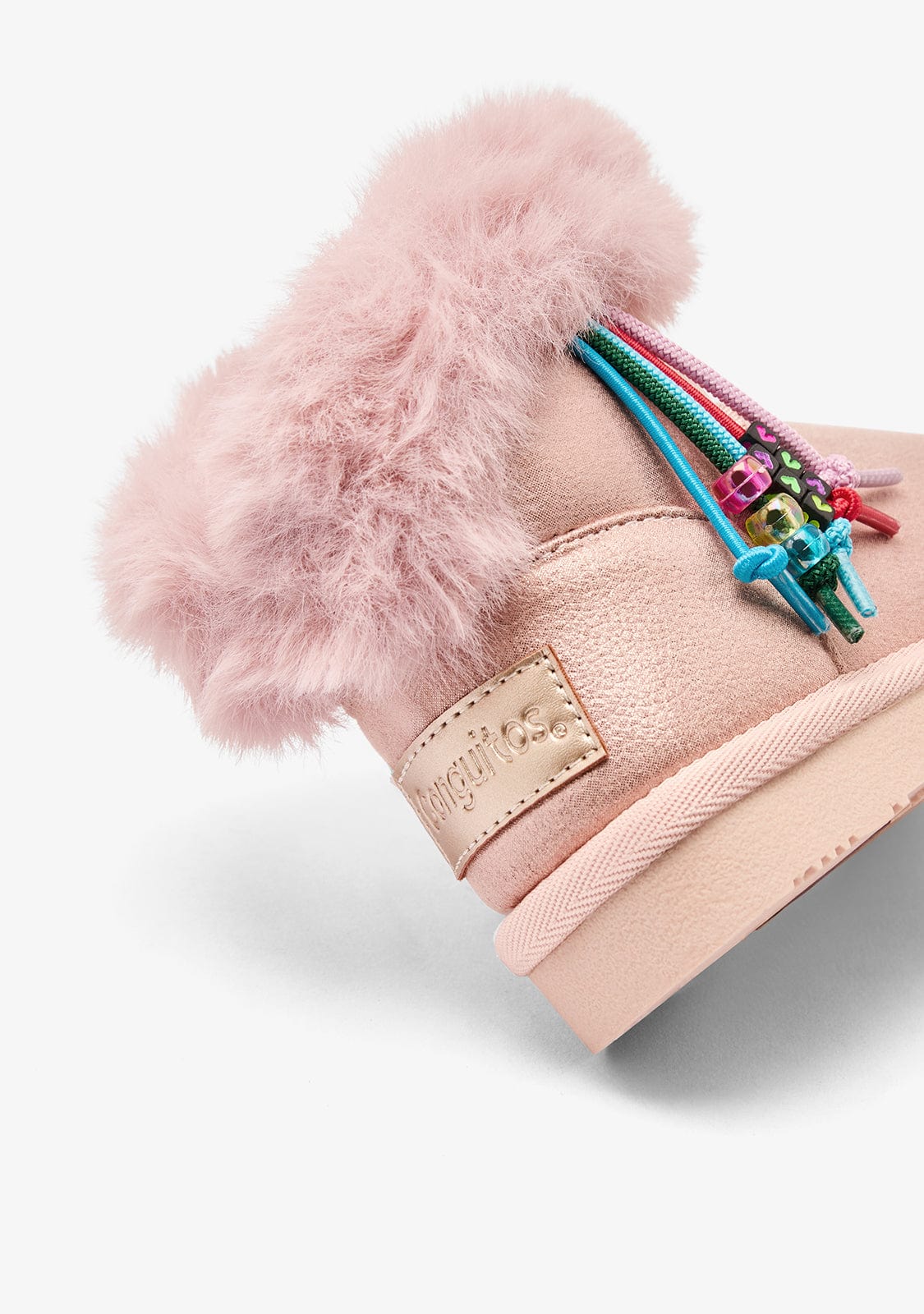 Pink Patent Charm Fur Australian Boots - Image 3