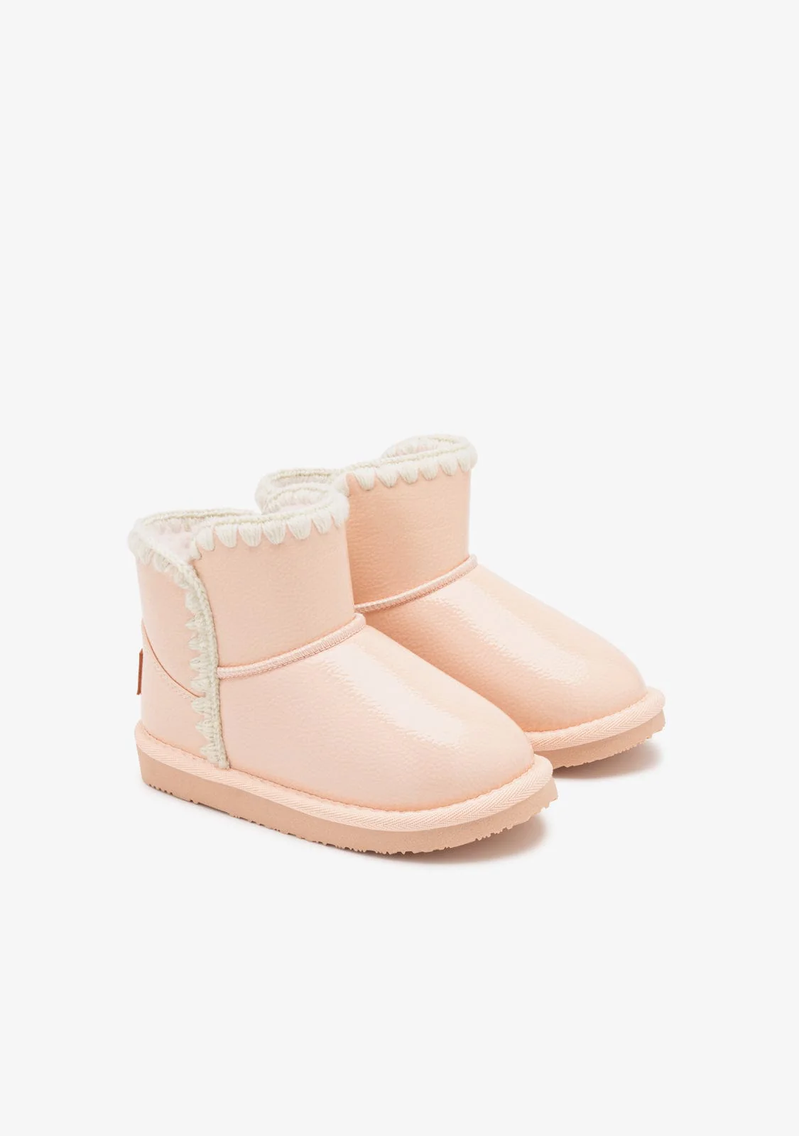 Pink Patent Fur Australian Boots - Image 2