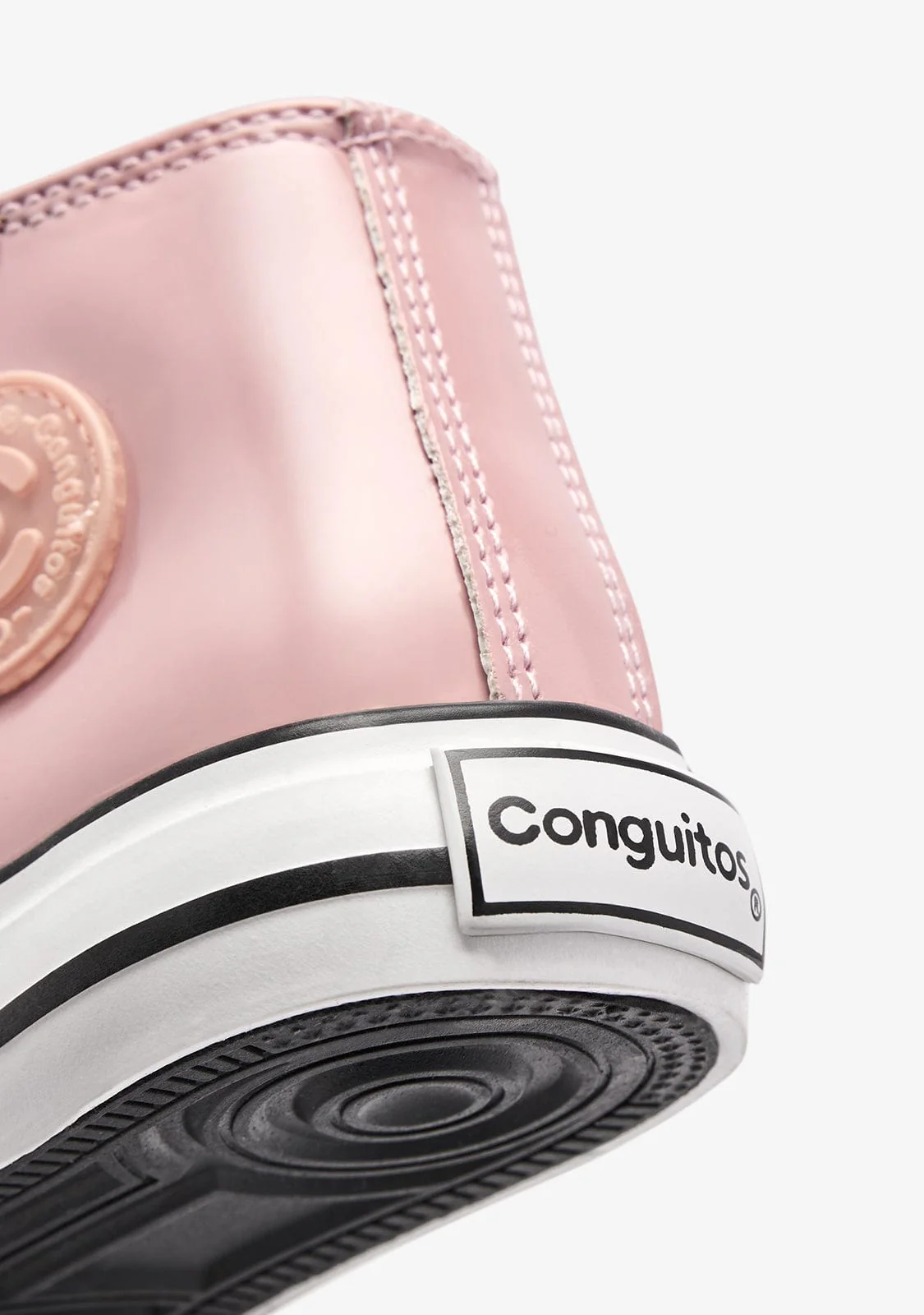 Pink Patent High Strap Sneakers - Image 3