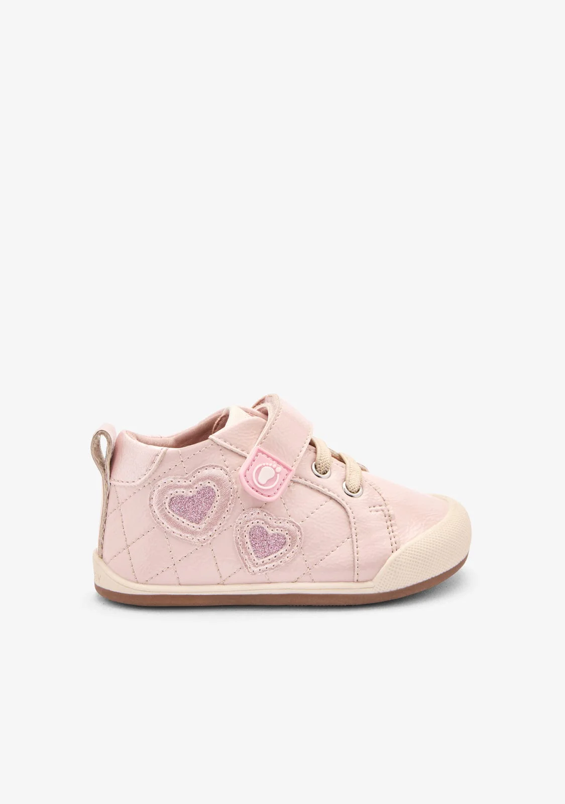 Pink Barefoot Hearts Patent Casual Sneakers