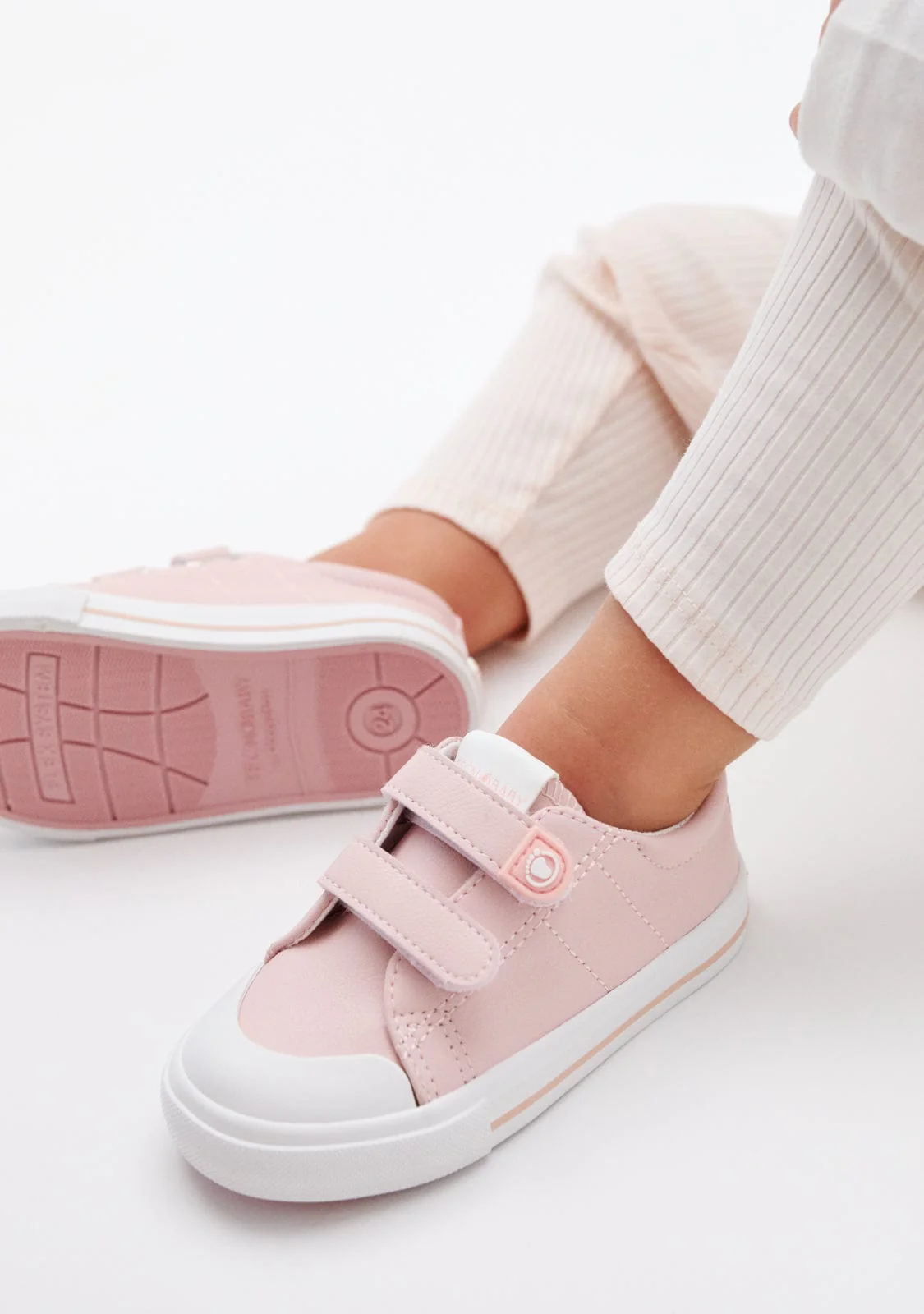Pink Barefoot Low Double Strap Sneakers - Image 7