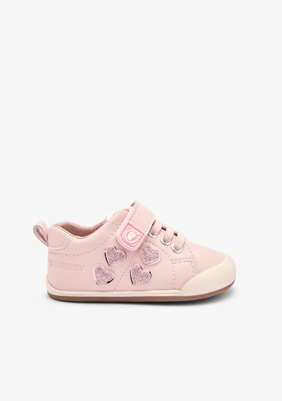 Pink Shiny Hearts Barefoot Sneakers