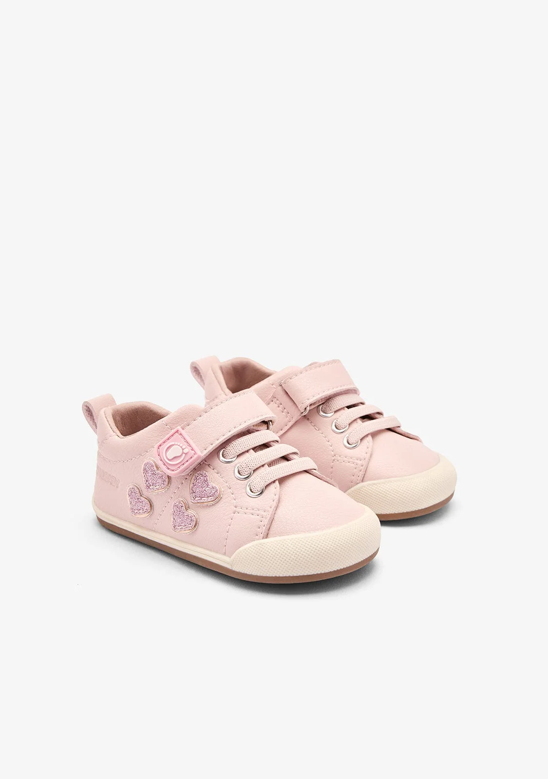 Pink Shiny Hearts Barefoot Sneakers - Image 2