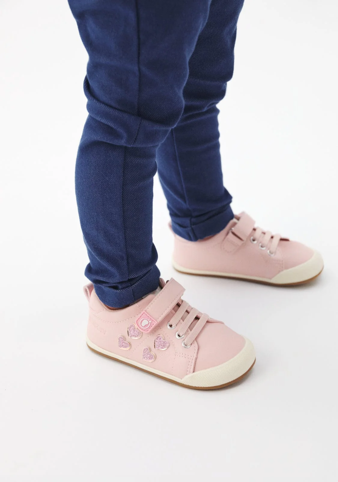Pink Shiny Hearts Barefoot Sneakers - Image 5
