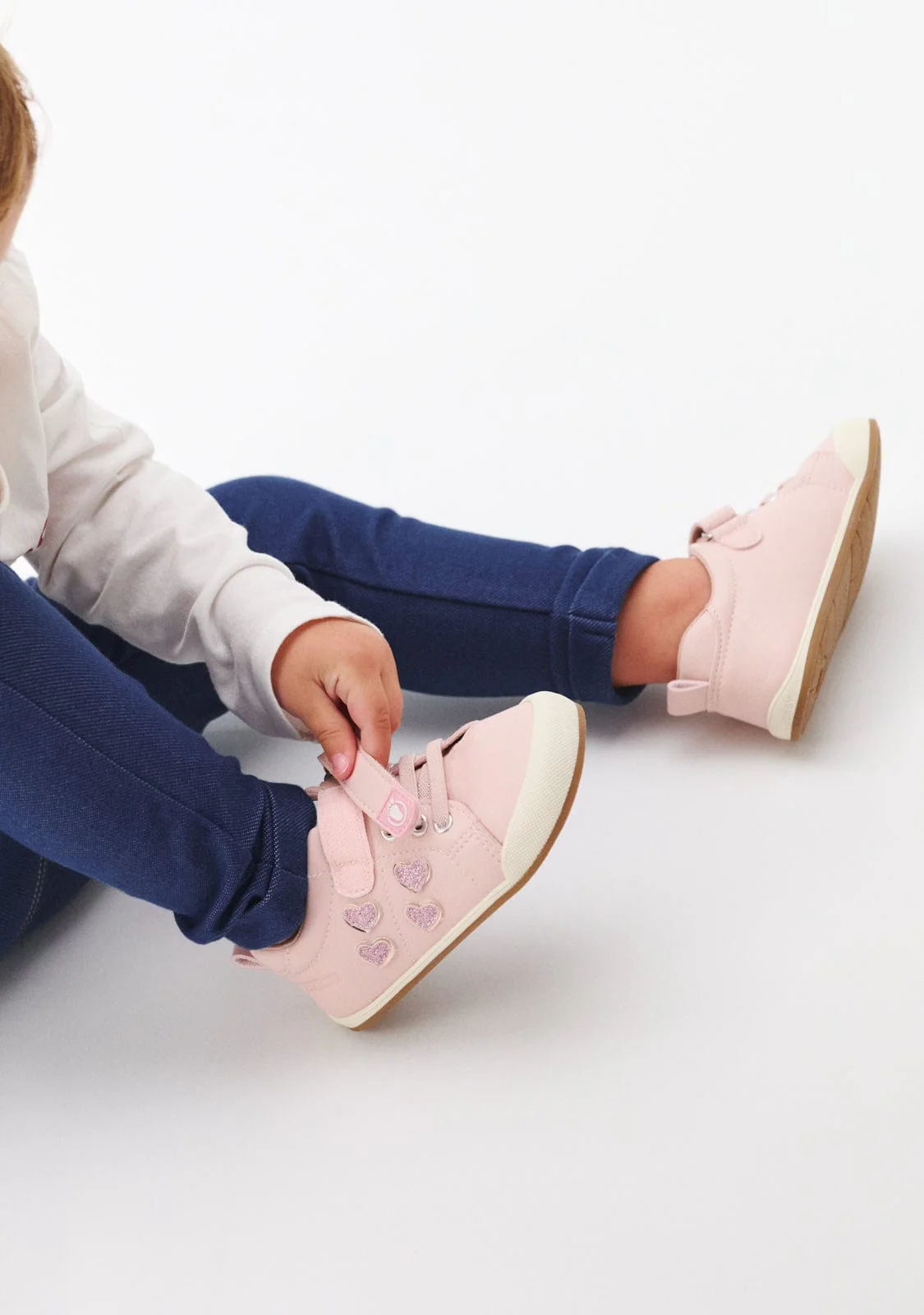Pink Shiny Hearts Barefoot Sneakers - Image 6