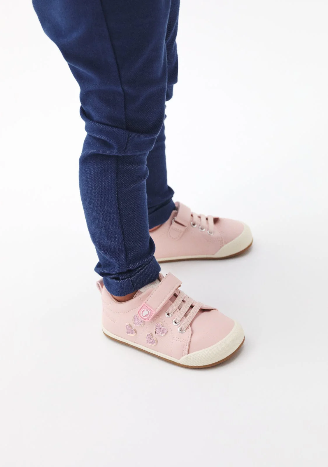 Pink Shiny Hearts Barefoot Sneakers - Image 7
