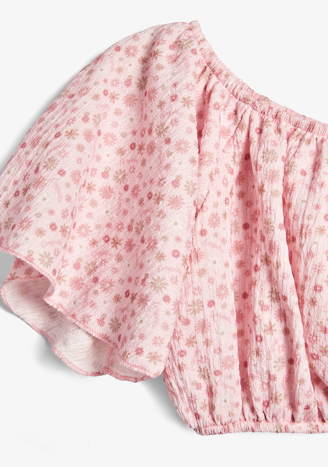 Pink Shoulders Flowers T-Shirt - Image 3