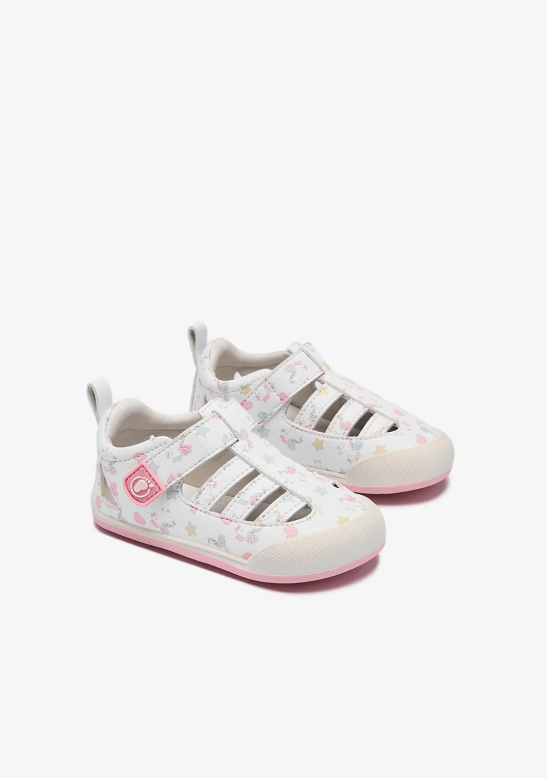 Baby Barefoot Sandals with Unicorn Print - Image 2