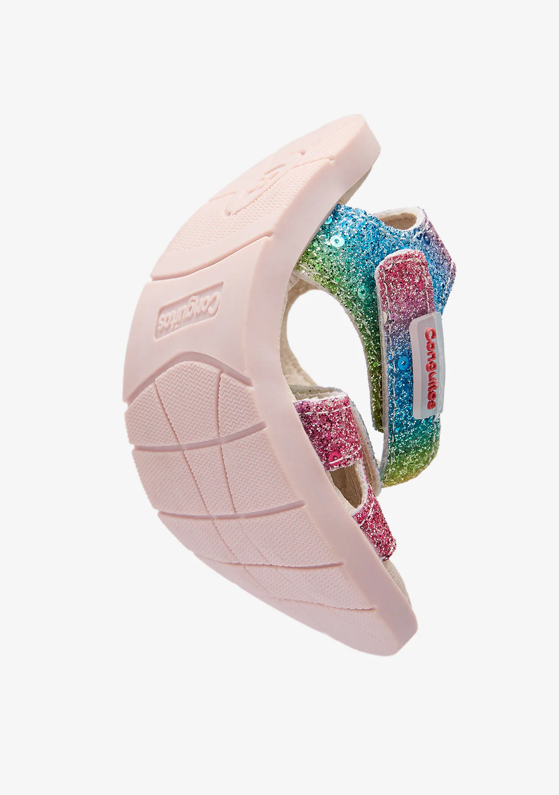 Rainbow Glitter Barefoot Goflex Sandals - Image 3