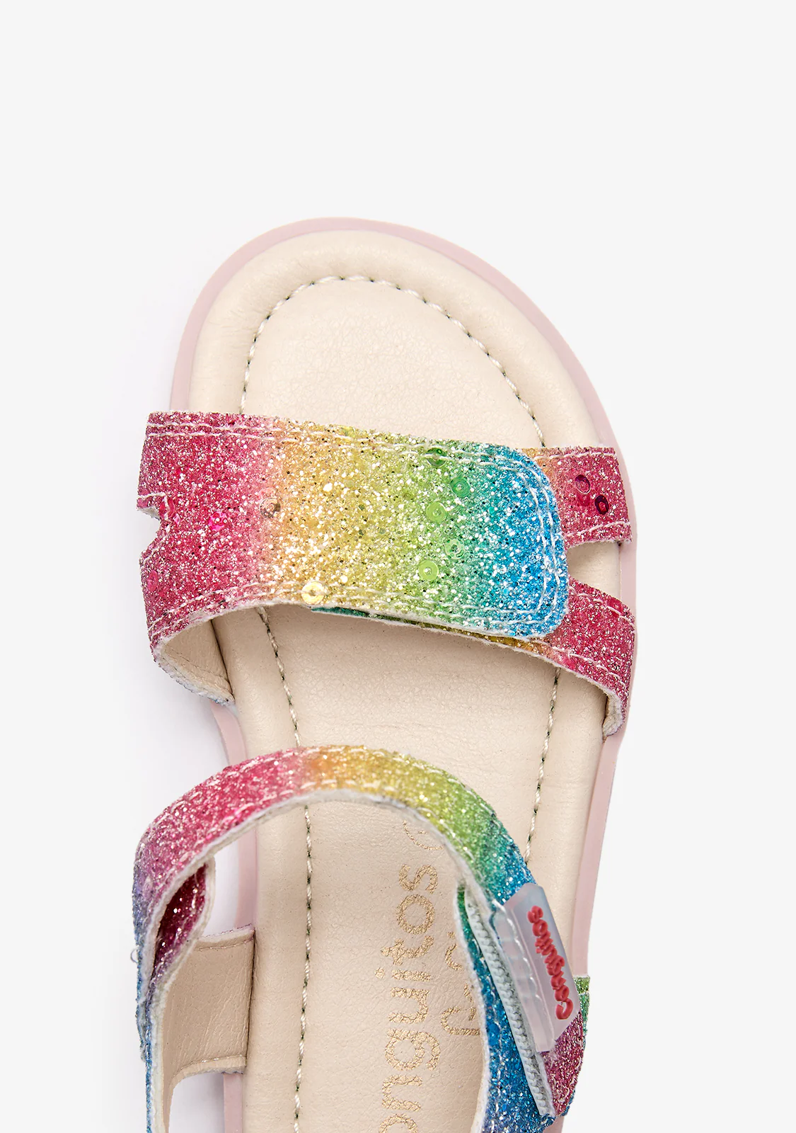 Rainbow Glitter Barefoot Goflex Sandals - Image 4