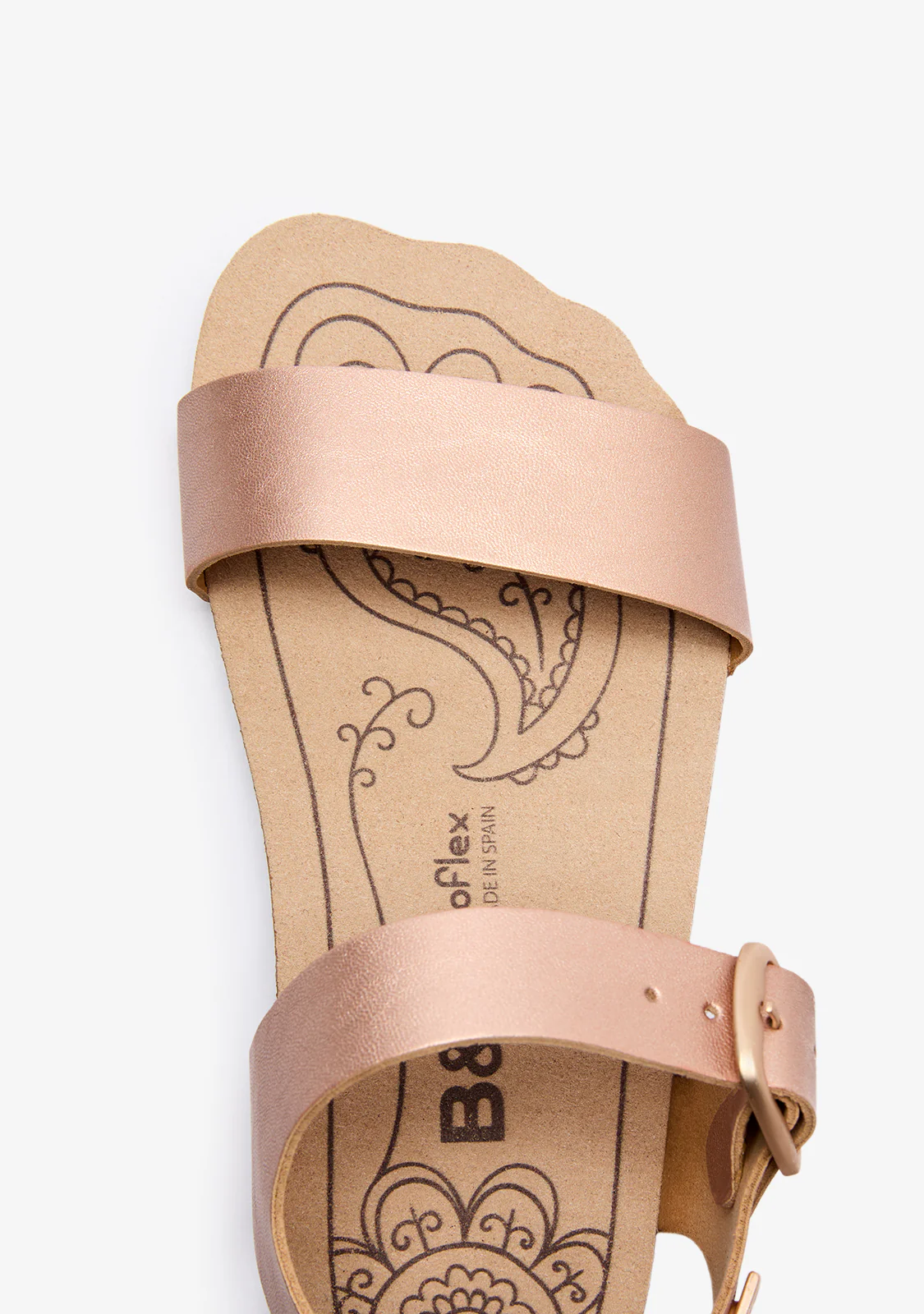 Rose Gold Strap Barefoot Goflex Sandals - Image 4