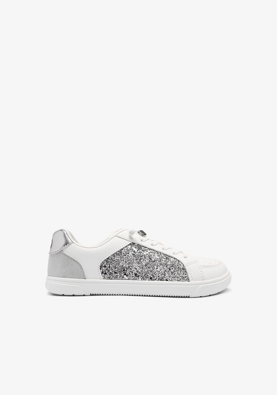 Silver Glitter Barefoot Goflex Sneakers B&W
