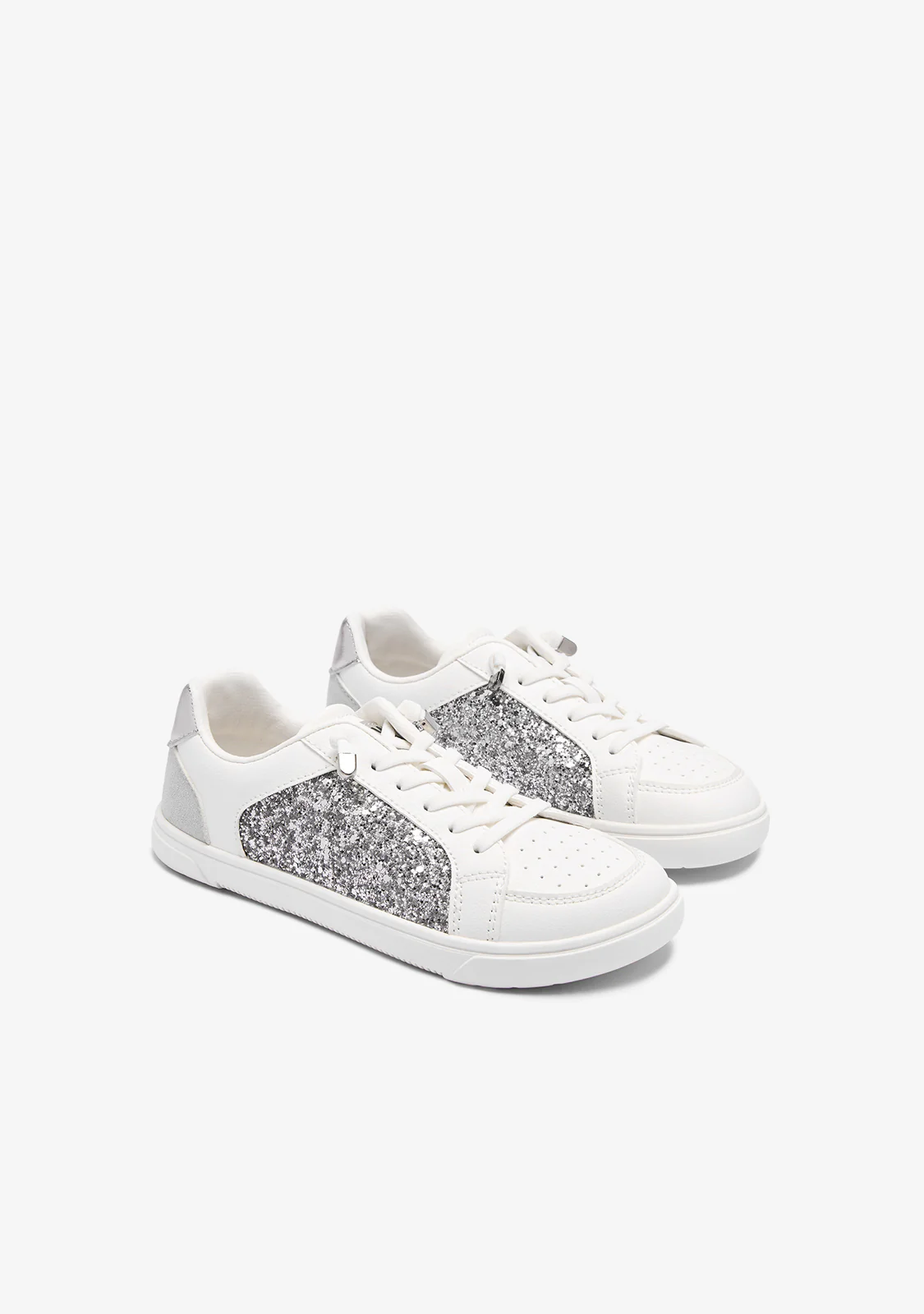 Silver Glitter Barefoot Goflex Sneakers B&W - Image 2