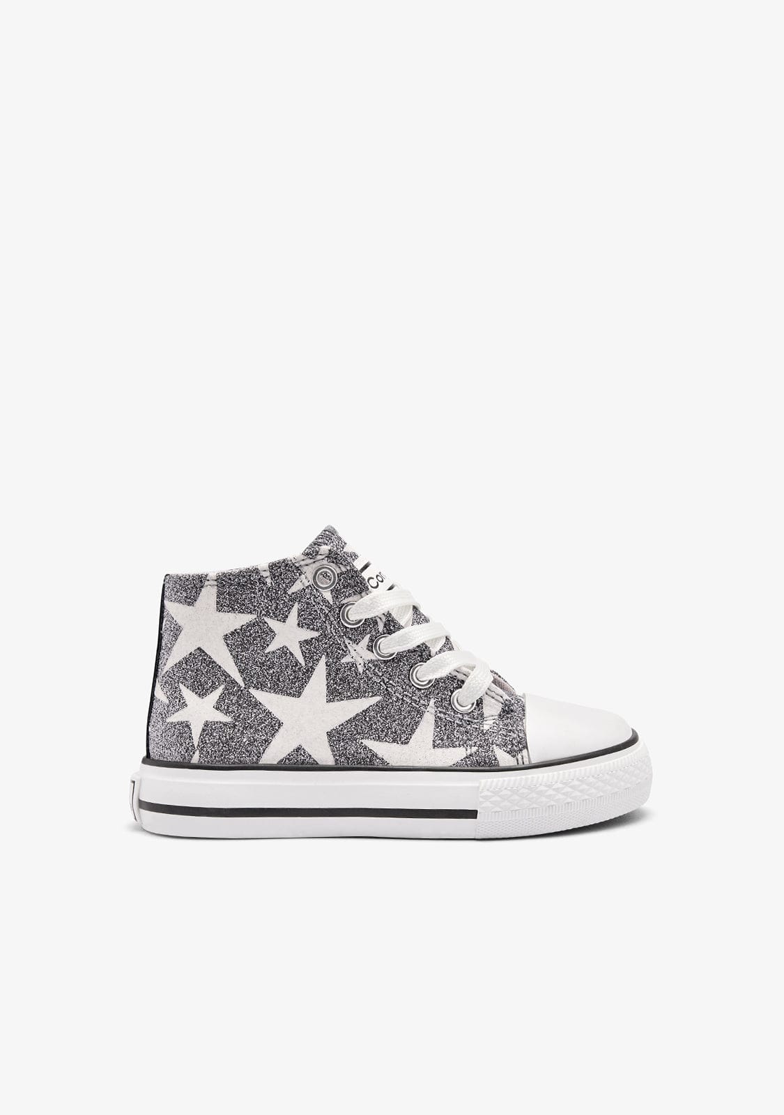 Silver Glows in the Dark High Sneakers