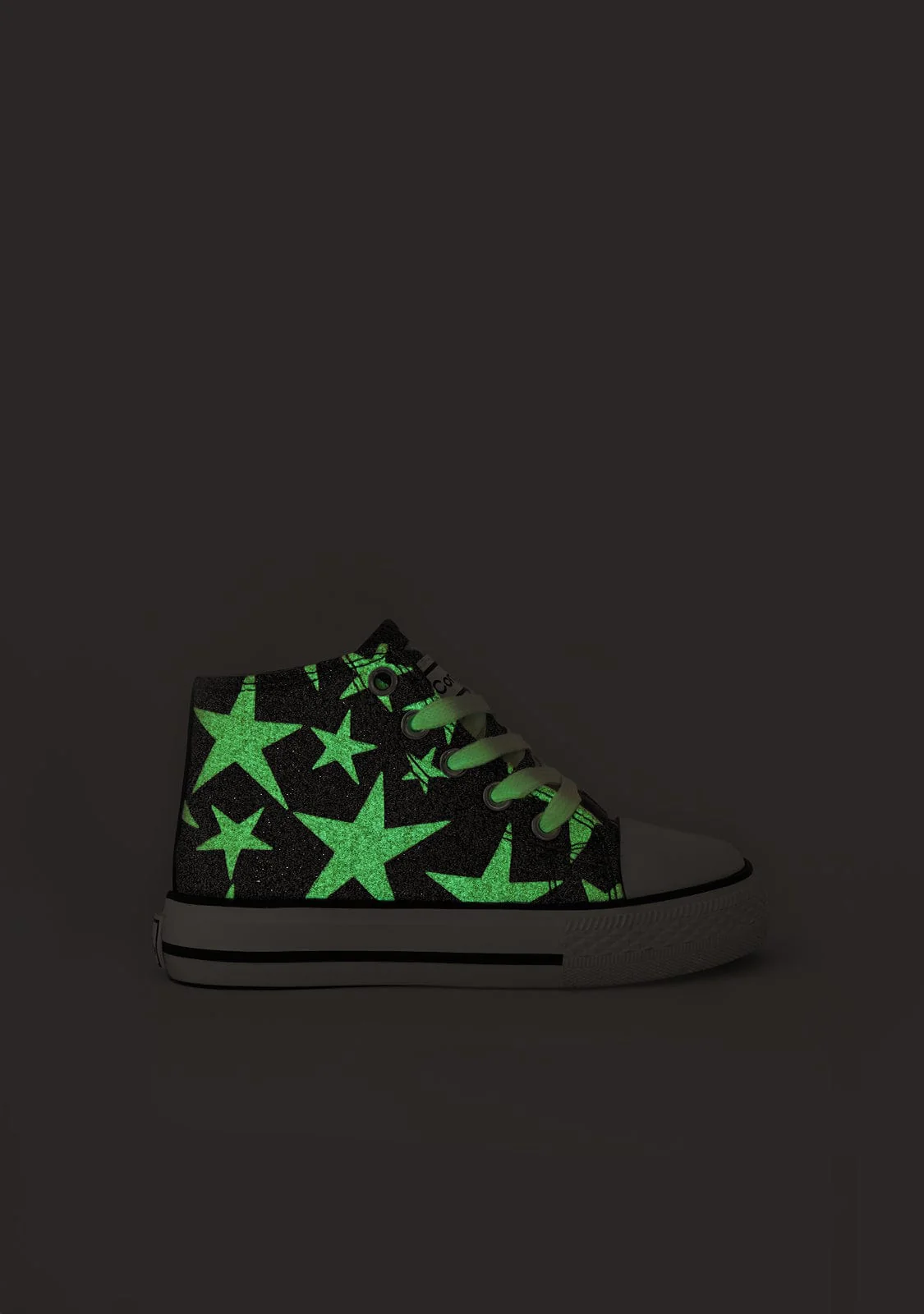Silver Glows in the Dark High Sneakers - Image 2