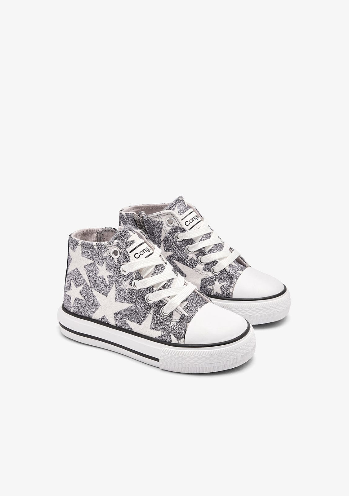 Silver Glows in the Dark High Sneakers - Image 4