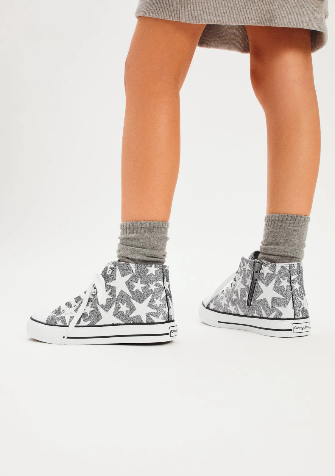 Silver Glows in the Dark High Sneakers - Image 7