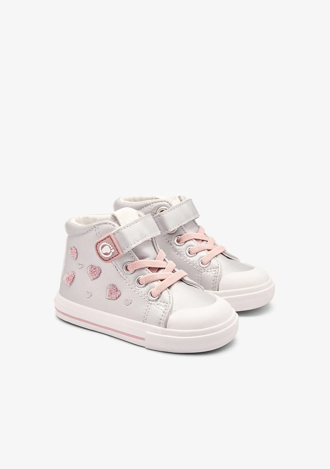 Silver Barefoot Heart High Sneakers - Image 2