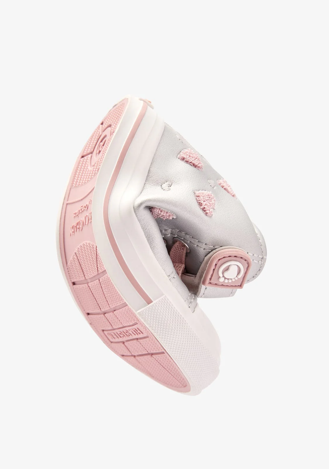 Silver Barefoot Heart High Sneakers - Image 3