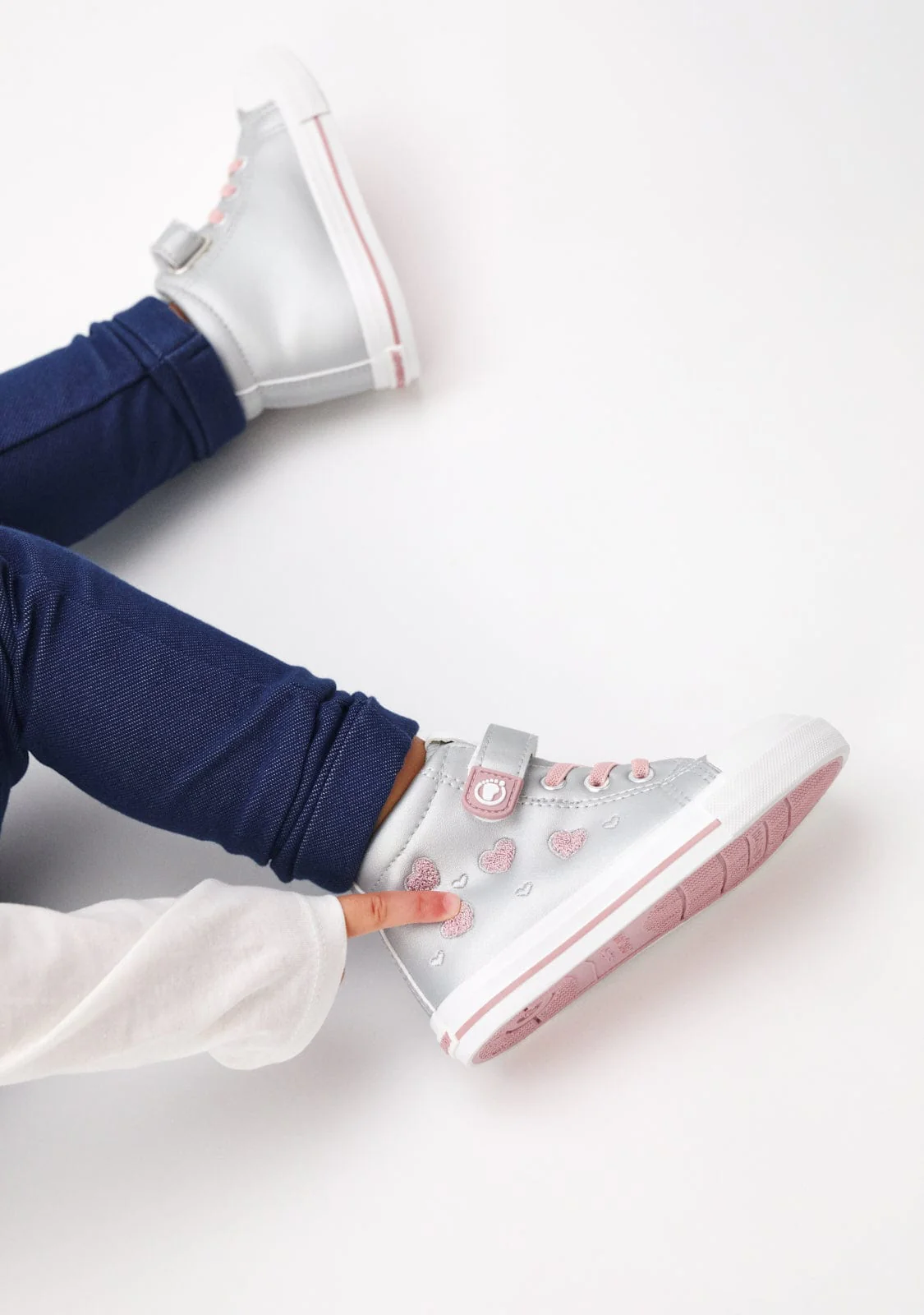 Silver Barefoot Heart High Sneakers - Image 6