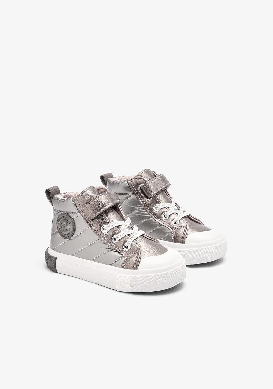 Silver High Strap Sneakers - Image 2