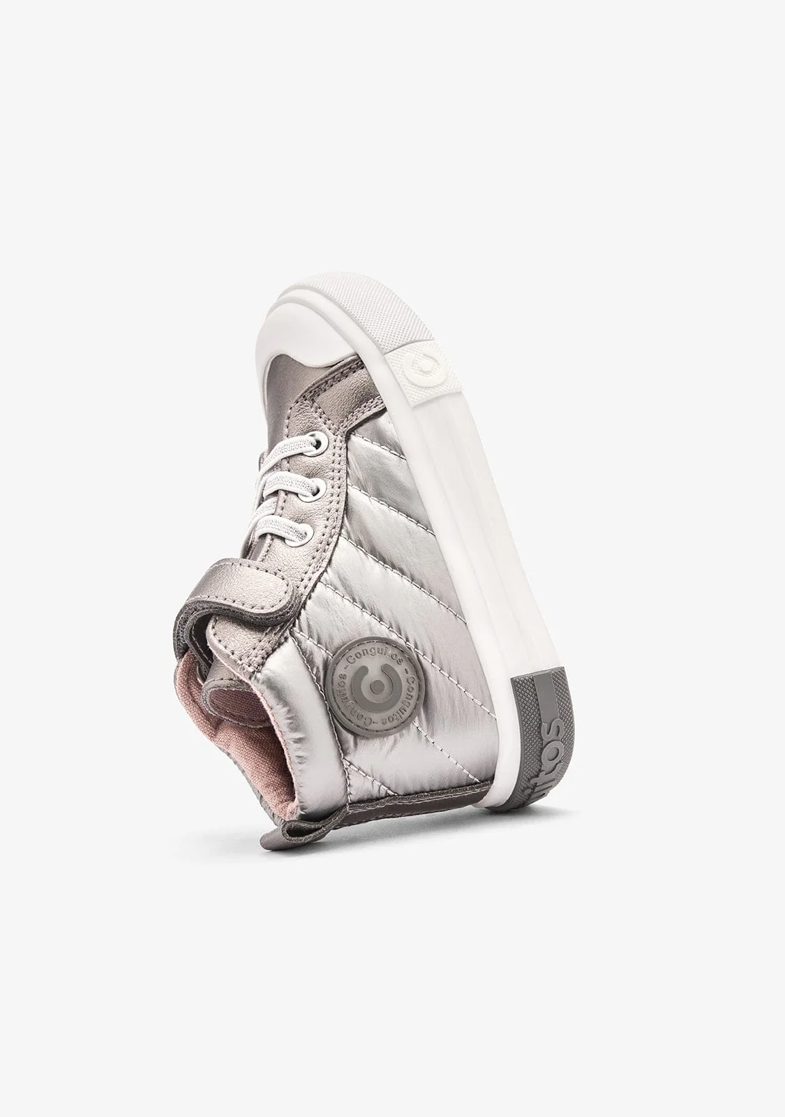Silver High Strap Sneakers - Image 3