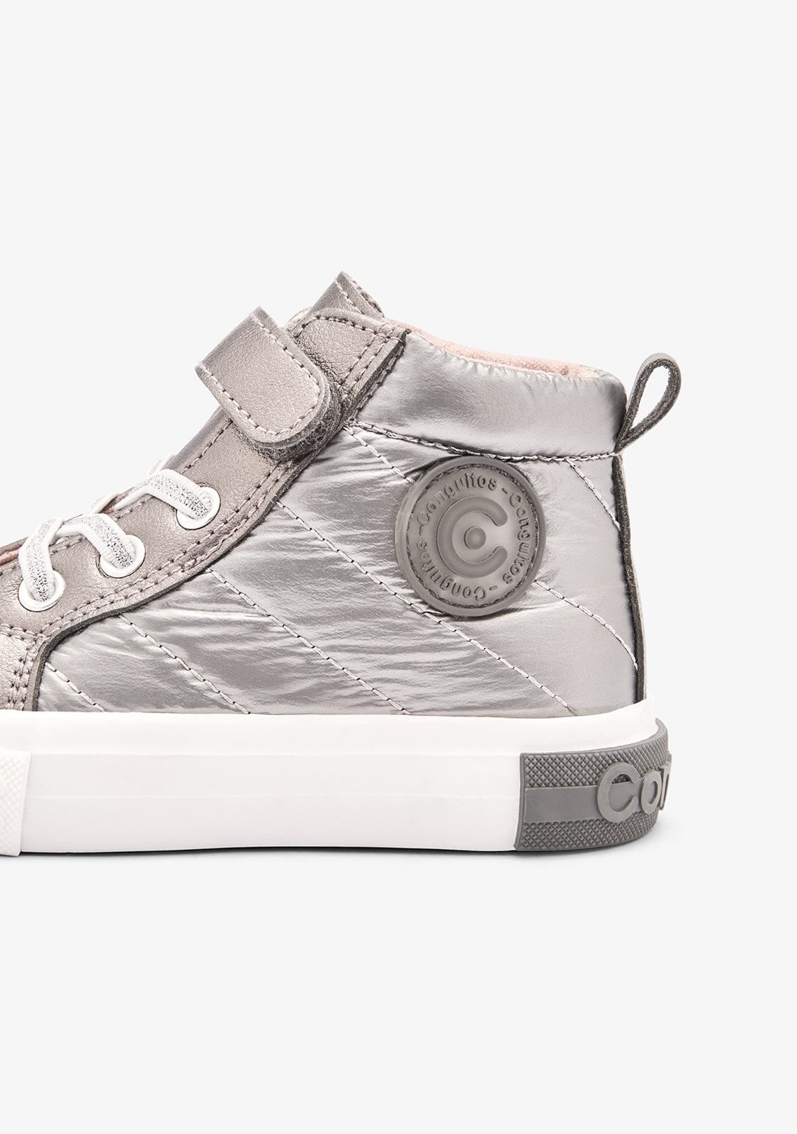 Silver High Strap Sneakers - Image 4