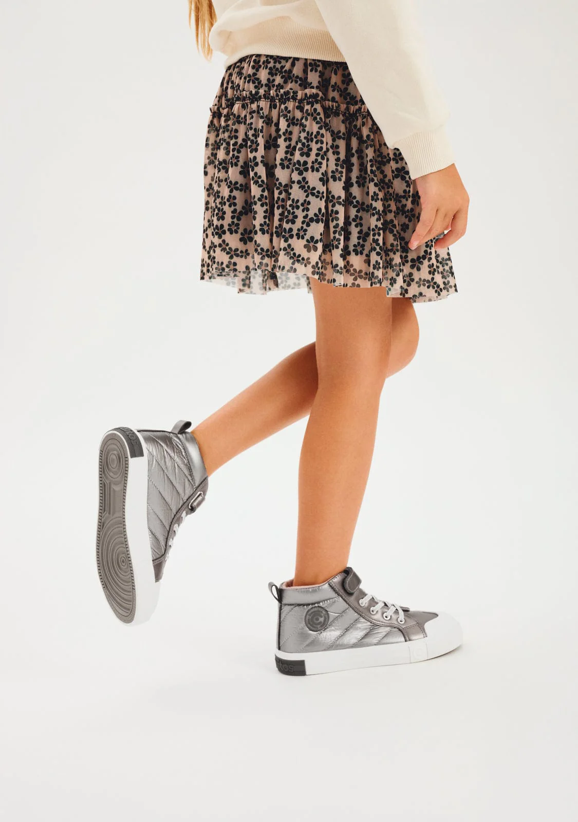 Silver High Strap Sneakers - Image 5