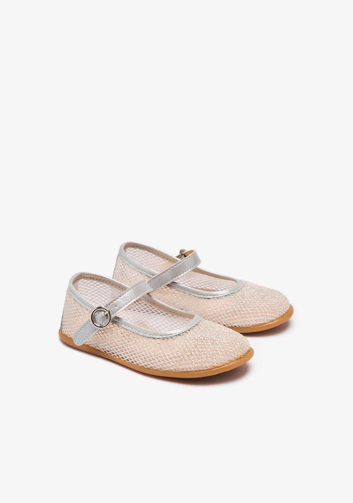 Silver Mesh Buckle Ballerinas - Image 2