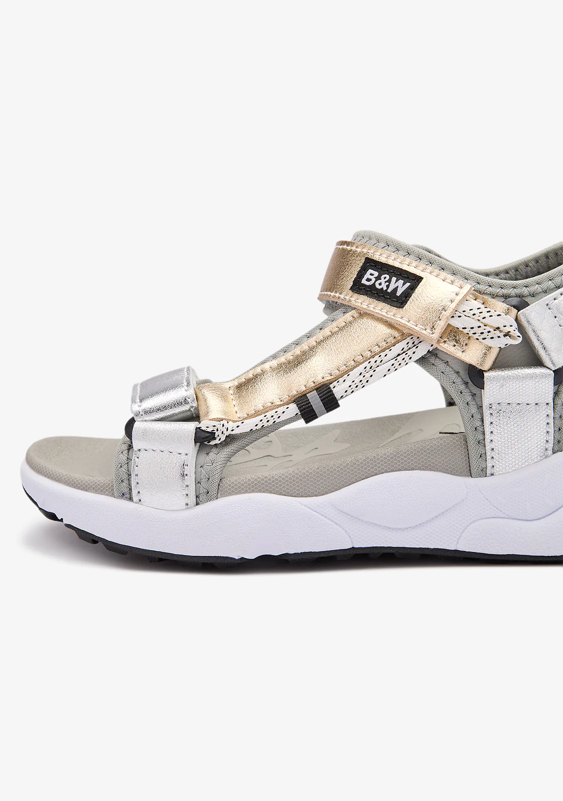 Silver Shine Strip Sandals - Image 5