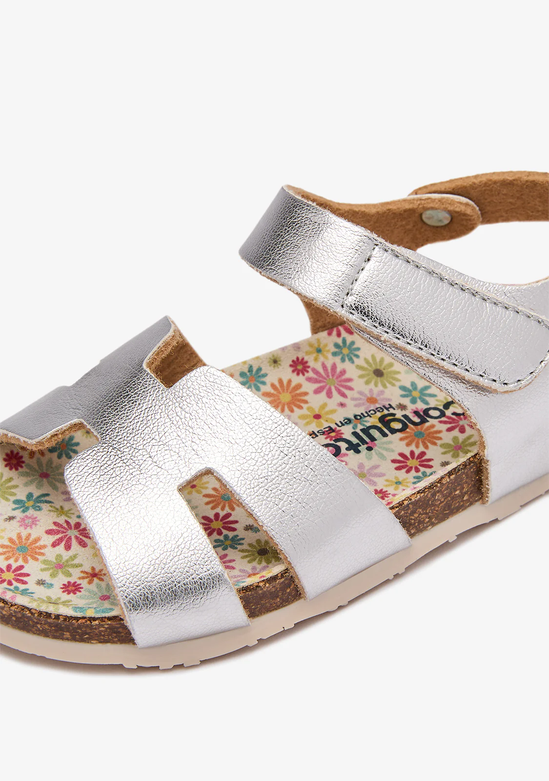 Silver Shine Strips Bio Sandals - Image 4