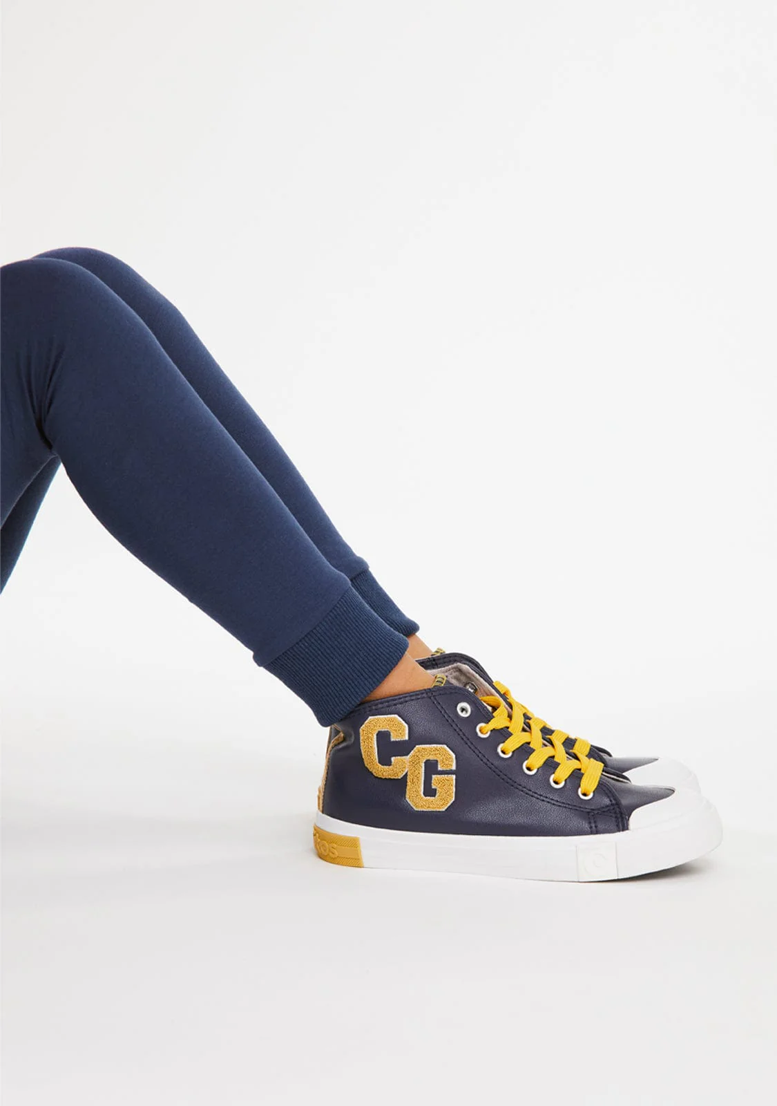 Navy Letters High Top Sneakers - Image 4