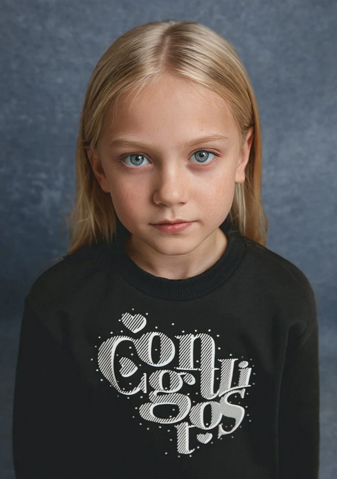 Black Conguitos Print Sweatshirt